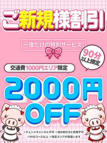 【チャンスは一度きり！】ご新規様限定割引♪　100分総額 1